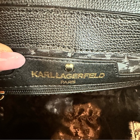KARL LAGERFELD JEWELED HEART CROSSBODY NWT - Picture 10 of 17